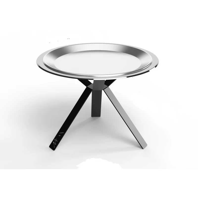 Moa Vertigo Vertigo Modern Stainless Steel Risers 45 cm Black with Tray without Handles