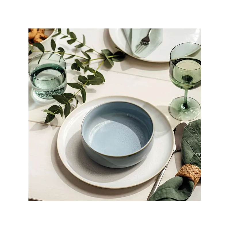 Villeroy & Boch Crafted Denim Collection Fine Porcelain Flat plate - 260 x 260 x 20 mm - 6 pcs set.