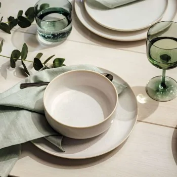 Villeroy & Boch Crafted Denim Collection Fine Porcelain Flat plate - 260 x 260 x 20 mm - 6 pcs set.