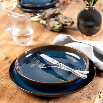 Villeroy & Boch Crafted Denim Collection Fine Porcelain Deep plate - 215 x 215 x 35 mm - 6 pcs set.