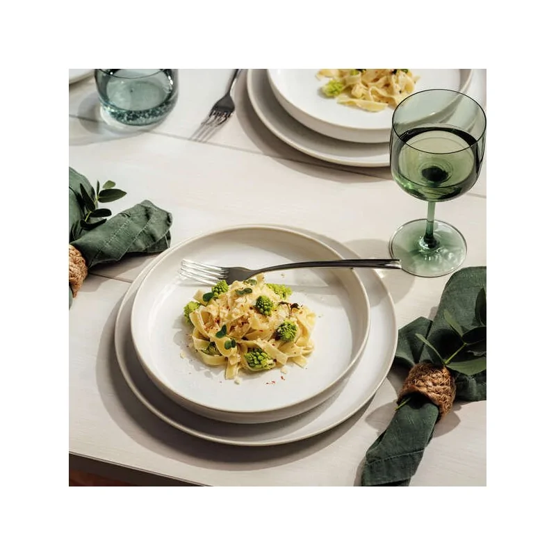 Villeroy & Boch Crafted Cotton Collection Fine Porcelain Deep plate - 215 x 215 x 35 mm - 6 pcs set.