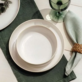 Villeroy & Boch Crafted Cotton Collection Fine Porcelain Deep plate - 215 x 215 x 35 mm - 6 pcs set.