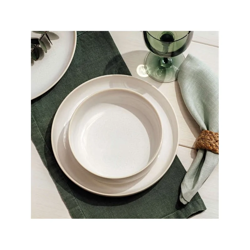 Villeroy & Boch Crafted Cotton Collection Fine Porcelain Deep plate - 215 x 215 x 35 mm - 6 pcs set.