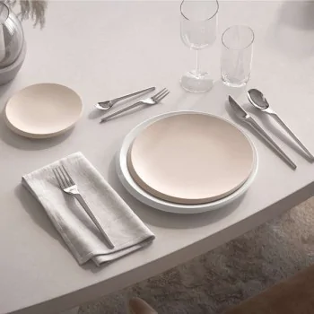 Villeroy & Boch NewMoon Beige Collection Fine Porcelain Flat plate - 160 x 160 x 20 mm - 6 pcs set.