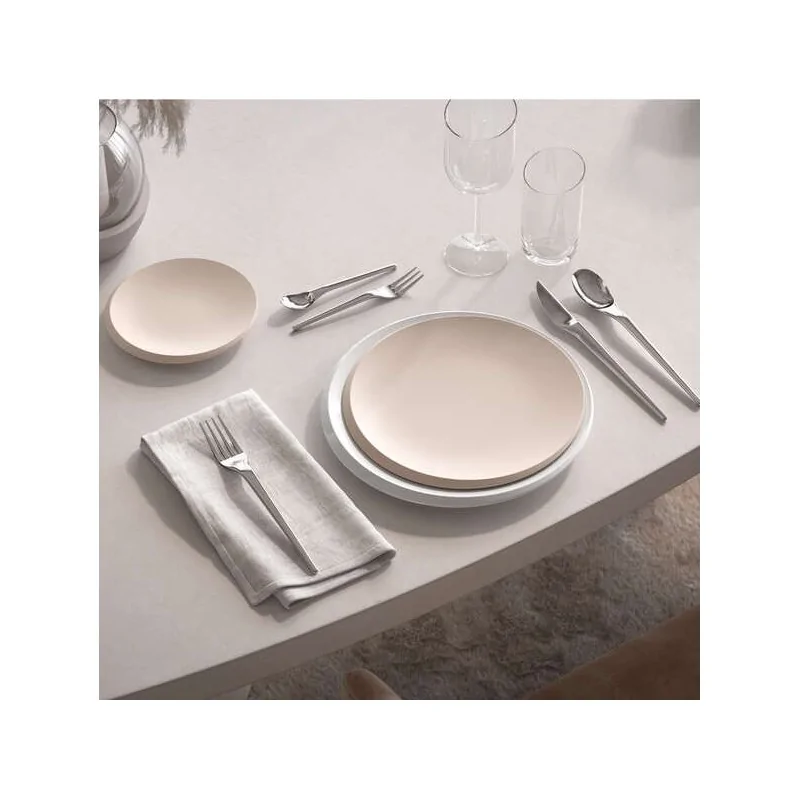 Villeroy & Boch NewMoon Beige Collection Fine Porcelain Flat plate - 160 x 160 x 20 mm - 6 pcs set.