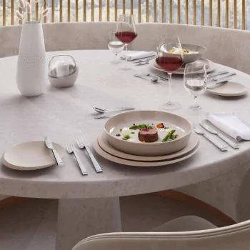 Villeroy & Boch NewMoon Beige Collection Fine Porcelain Flat plate - 160 x 160 x 20 mm - 6 pcs set.