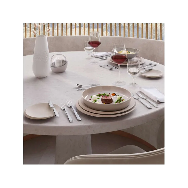 Villeroy & Boch NewMoon Beige Collection Fine Porcelain Flat plate - 160 x 160 x 20 mm - 6 pcs set.