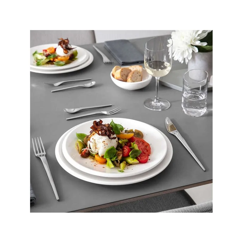 Villeroy & Boch NewMoon Beige Collection Fine Porcelain Flat bowl - 250 x 250 x 40 mm - 6 pcs set.