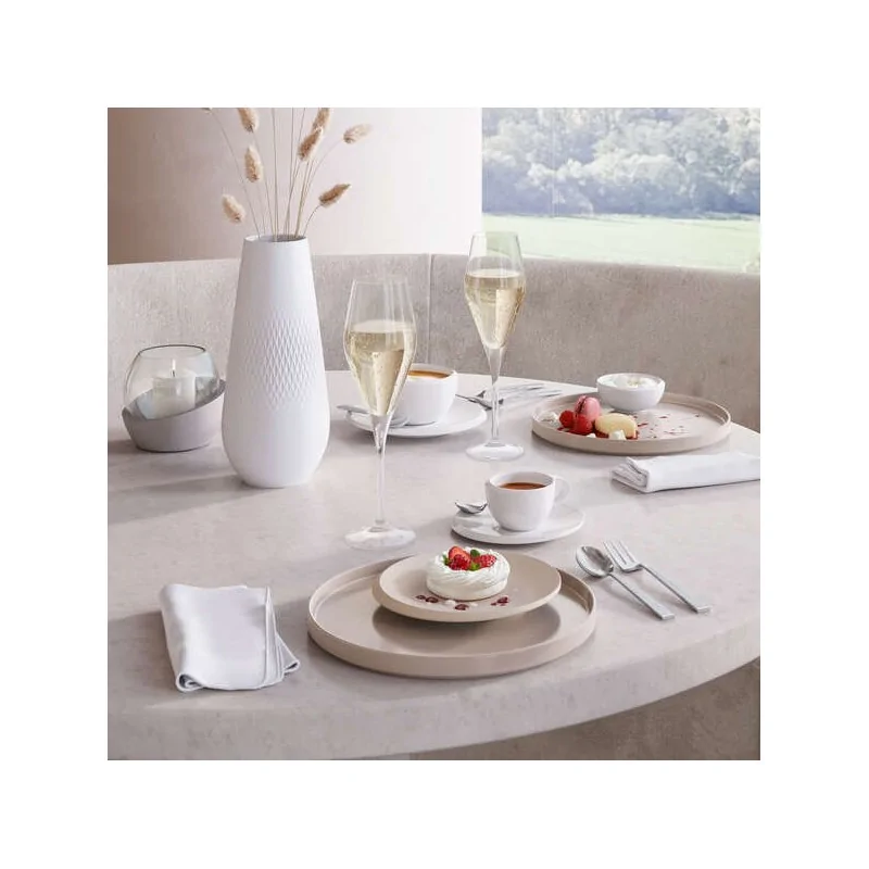 Villeroy & Boch NewMoon Collection Fine Porcelain Saucer - 130 x 130 x 20 mm - 6 pcs set.