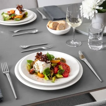 Villeroy & Boch NewMoon Collection Fine Porcelain Flat plate - 270 x 270 x 25 mm - 6 pcs set.