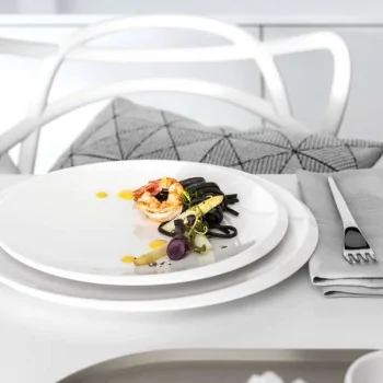 Villeroy & Boch NewMoon Collection Fine Porcelain Flat plate - 270 x 270 x 25 mm - 6 pcs set.