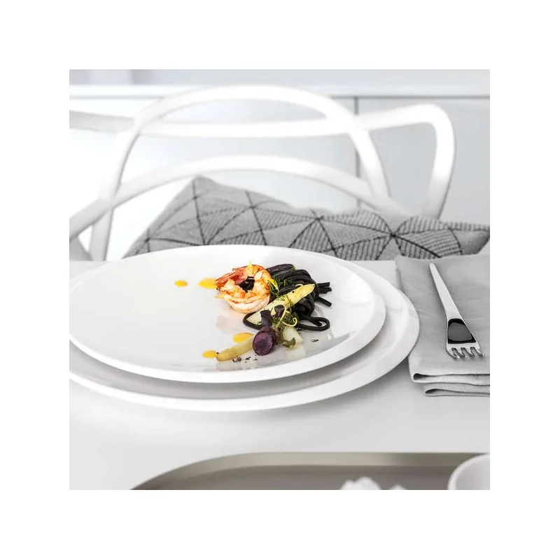 Villeroy & Boch NewMoon Collection Fine Porcelain Flat plate - 270 x 270 x 25 mm - 6 pcs set.