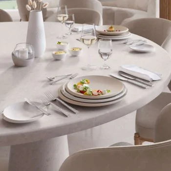 Villeroy & Boch NewMoon Collection Fine Porcelain Flat plate - 160 x 160 x 20 mm - 6 pcs set.