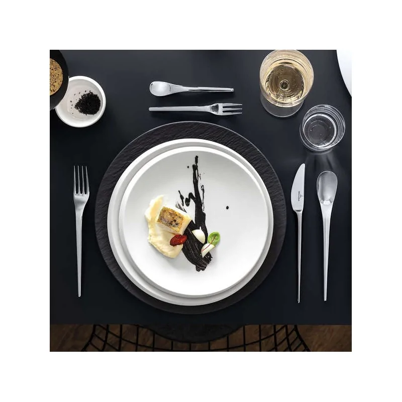 Villeroy & Boch NewMoon Beige Collection Fine Porcelain Flat plate - 270 x 270 x 25 mm - 6 pcs set.