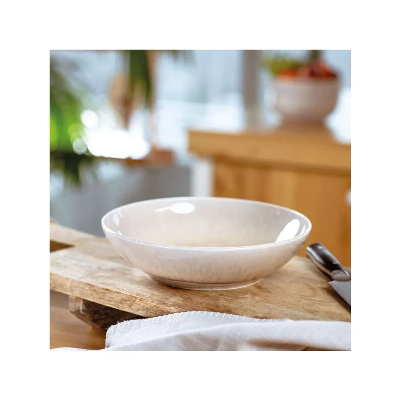 Villeroy & Boch Perlemor Sand Collection Fine Porcelain Dinner Bowl - 260 x 260 x 70 mm - 1 pc set.