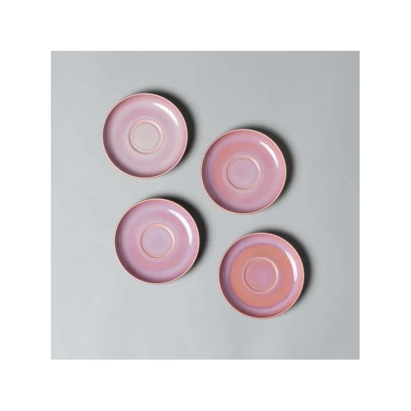 Villeroy & Boch Perlemor Coral Collection Fine Porcelain Coffee Saucer - 160 x 160 x 30 mm - 6 pcs set.