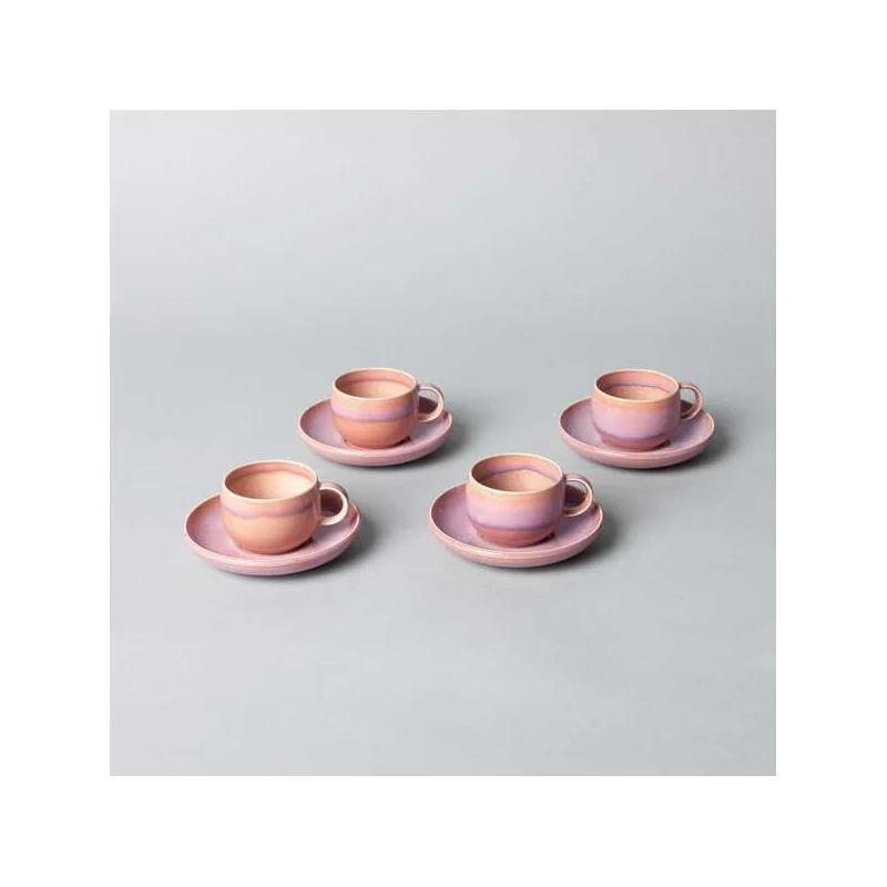 Villeroy & Boch Perlemor Coral Collection Fine Porcelain Espresso Cup - 85 x 65 x 45 mm - 6 pcs set.