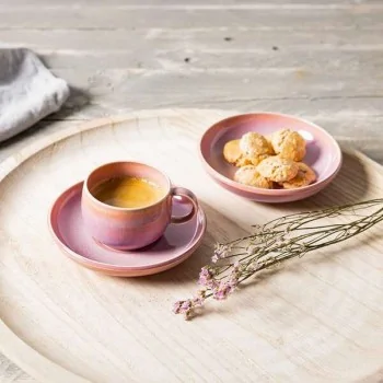 Villeroy & Boch Perlemor Coral Collection Fine Porcelain Espresso Cup - 85 x 65 x 45 mm - 6 pcs set.