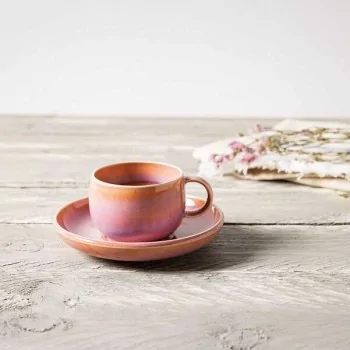 Villeroy & Boch Perlemor Coral Collection Fine Porcelain Espresso Cup - 85 x 65 x 45 mm - 6 pcs set.