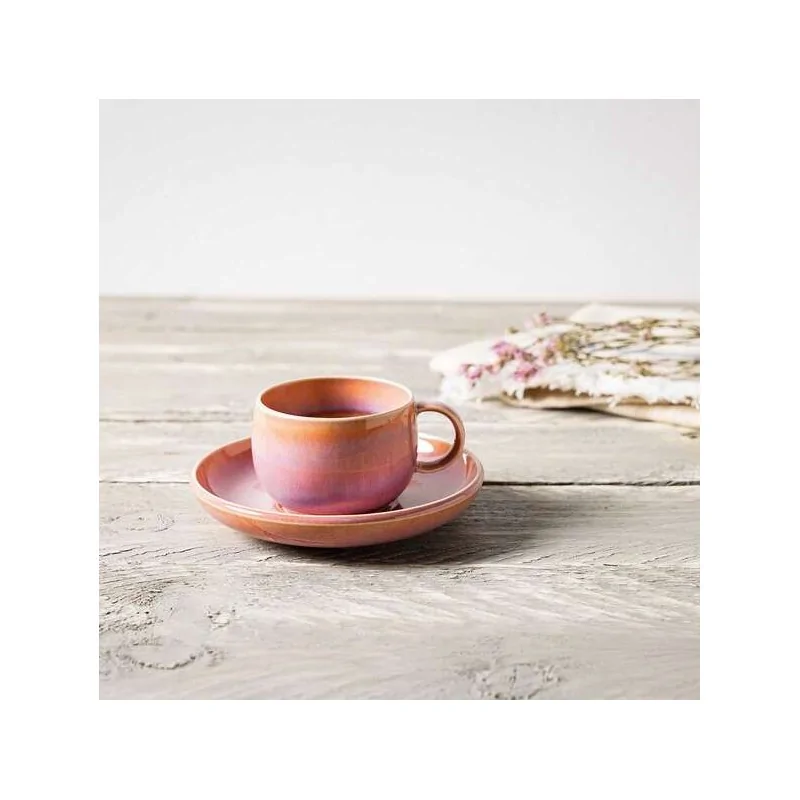 Villeroy & Boch Perlemor Coral Collection Fine Porcelain Espresso Cup - 85 x 65 x 45 mm - 6 pcs set.