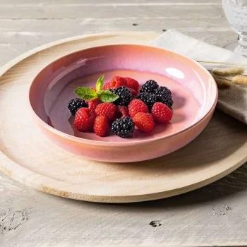 Villeroy & Boch Perlemor Coral Collection Fine Porcelain Pasta Bowl - 220 x 220 x 50 mm - 6 pcs set.