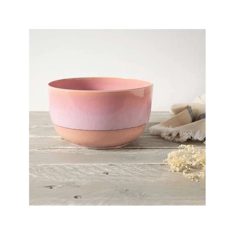 Villeroy & Boch Perlemor Coral Collection Fine Porcelain Serving Bowl - 225 x 225 x 125 mm - 1 pc set.