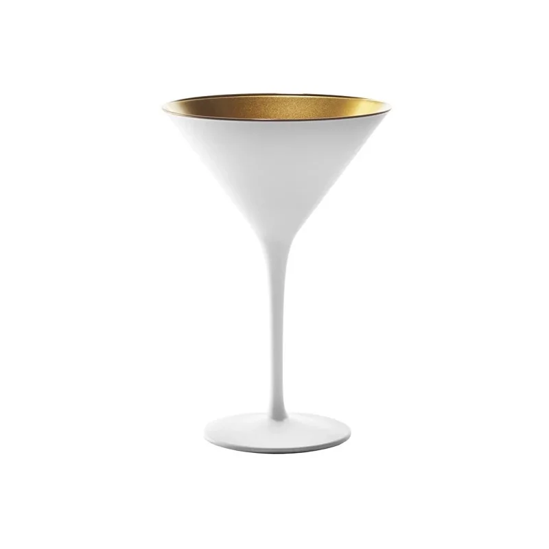 Pordamsa White & Gold Martini Glass