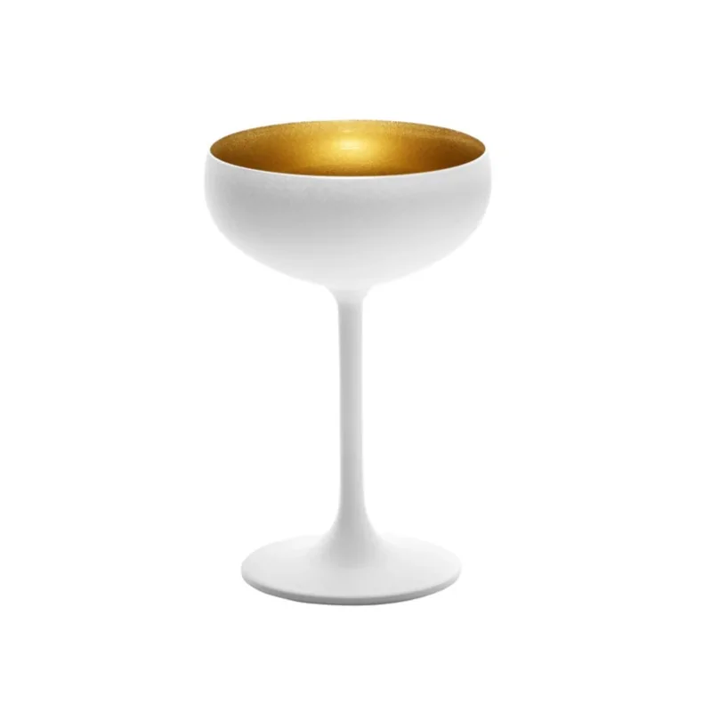 Pordamsa White & Gold Champagne Glass