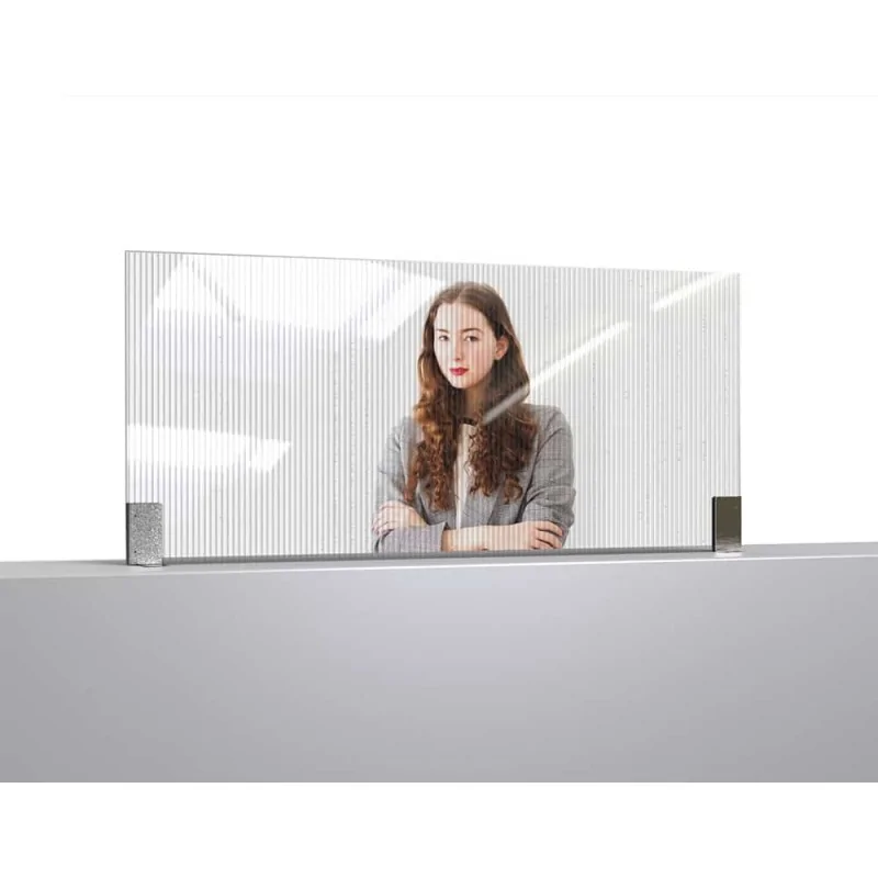 Rosseto Avant Guarde 46x20 Semi-Clear Booth Divider - 1 Piece - 46 x 2.25 x 20 In.