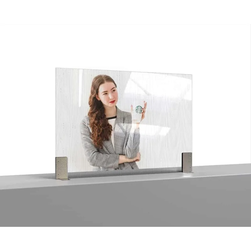 Rosseto Avant Guarde 28x20 Semi-Clear Booth Divider - 1 Piece - 28 x 2.25 x 20 In.