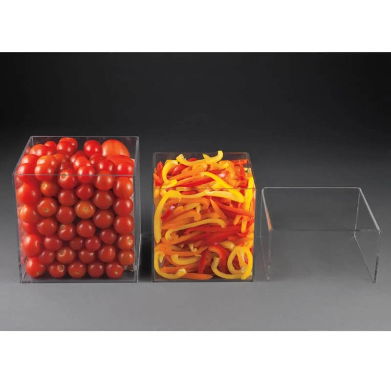 Rosseto Acrylic Chop Box Set with Two Condiment Boxes and One Riser (3 pcs.) - 1 Piece - 8 x 8 x 8 In.