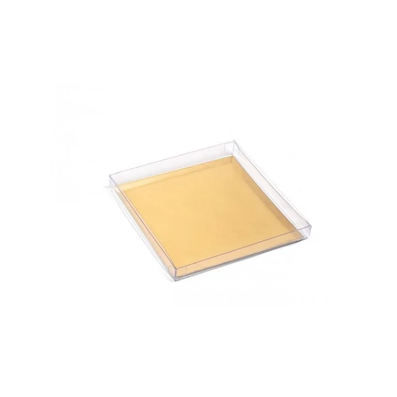 Clear Transparent Confectionery Plastic Box for Confectionery, chocolate tablet and bar - 100 mm x 100 mm x 31 mm - Pack of 60