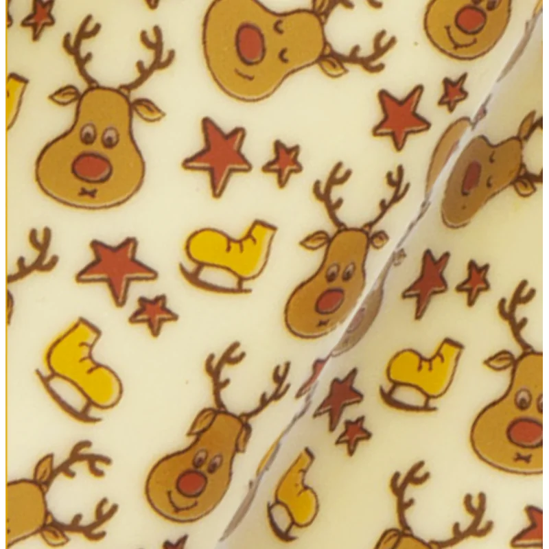 Christmas Reindeer and Ice Skates Chocolate Transfer Sheets - 300 mm x 400 mm - 10 sheets