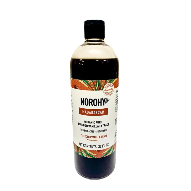 Valrhona NOROHY Madagascar Organic Pure Bourbon Vanilla Extract 32 oz - Sugar Free