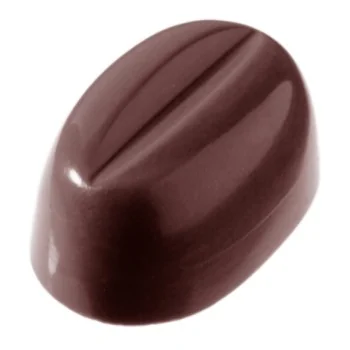 Chocolate World Polycarbonate Coffee Bean Chocolate Mold - 36 mm x 24 mm x h 16 mm - 32 cavity - 11 gr