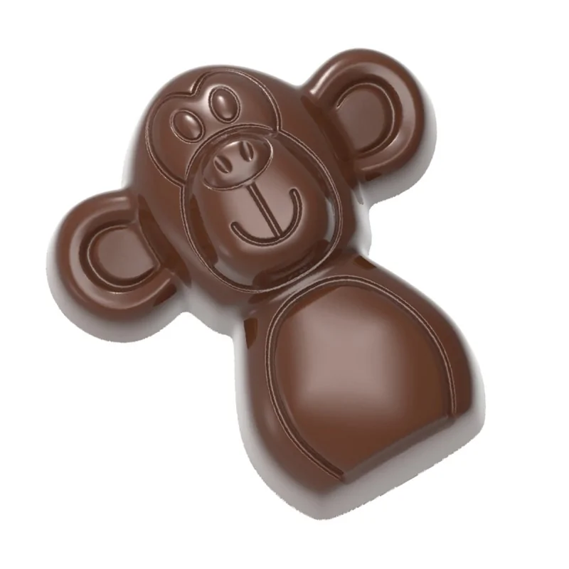 Chocolate World Polycarbonate Zoo Animals Chocolate Mold - 40.5 mm x 34 mm x h 19.5 mm - 21 cavity - 10.5 gr