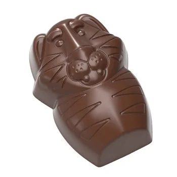 Chocolate World Polycarbonate Zoo Animals Chocolate Mold - 40.5 mm x 34 mm x h 19.5 mm - 21 cavity - 10.5 gr