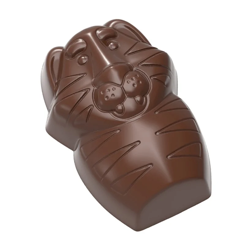 Chocolate World Polycarbonate Zoo Animals Chocolate Mold - 40.5 mm x 34 mm x h 19.5 mm - 21 cavity - 10.5 gr