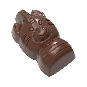 Chocolate World Polycarbonate Zoo Animals Chocolate Mold - 40.5 mm x 34 mm x h 19.5 mm - 21 cavity - 10.5 gr