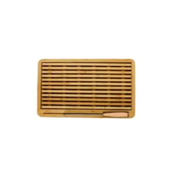 Degrenne Evento Bamboo Bread Board With Crumb Tray Gn 1/1 (Can Be Used On A Cold Base) - 53 x 32.5 cm - 20'' 7/8 x 12'' 13/16