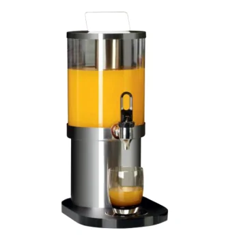 Degrenne Evento Juice Dispenser 4L - Black Stand - Brushed Finish 18,10 - 20 x 32 x 45 cm - 7'' 7/8 x 12'' 5/8 x 17'' 11/16