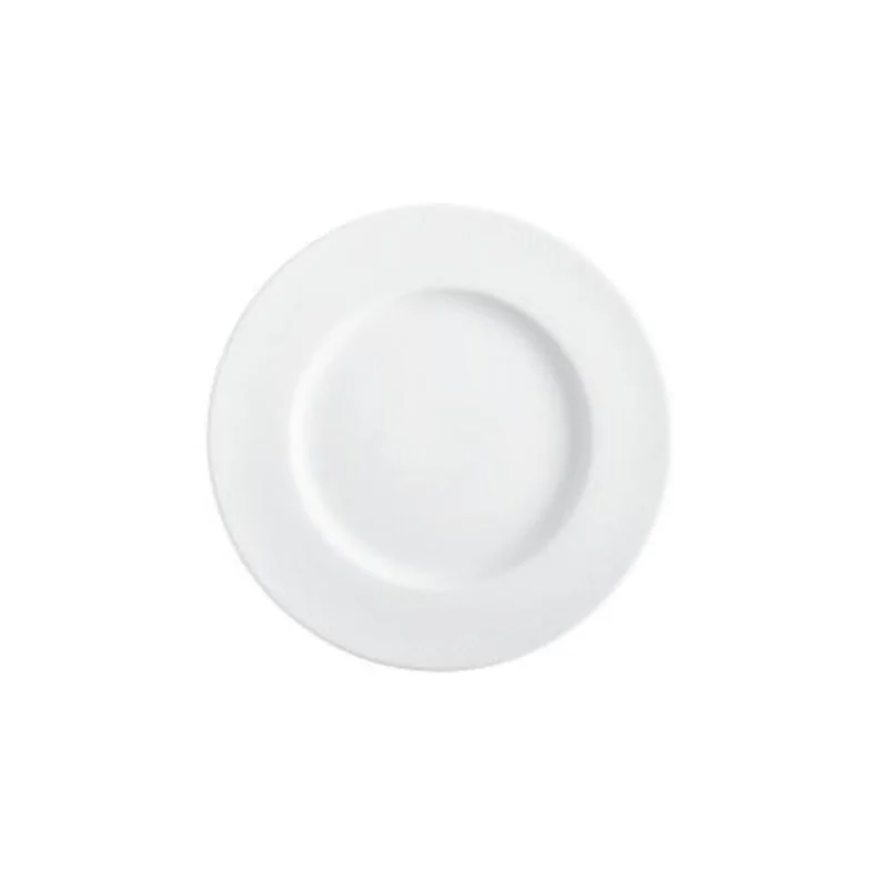 Degrenne Graphique Blanc classique Round Dessert Plate 22.5 cm - 22.5 cm - 8''7/8 - Set of 6