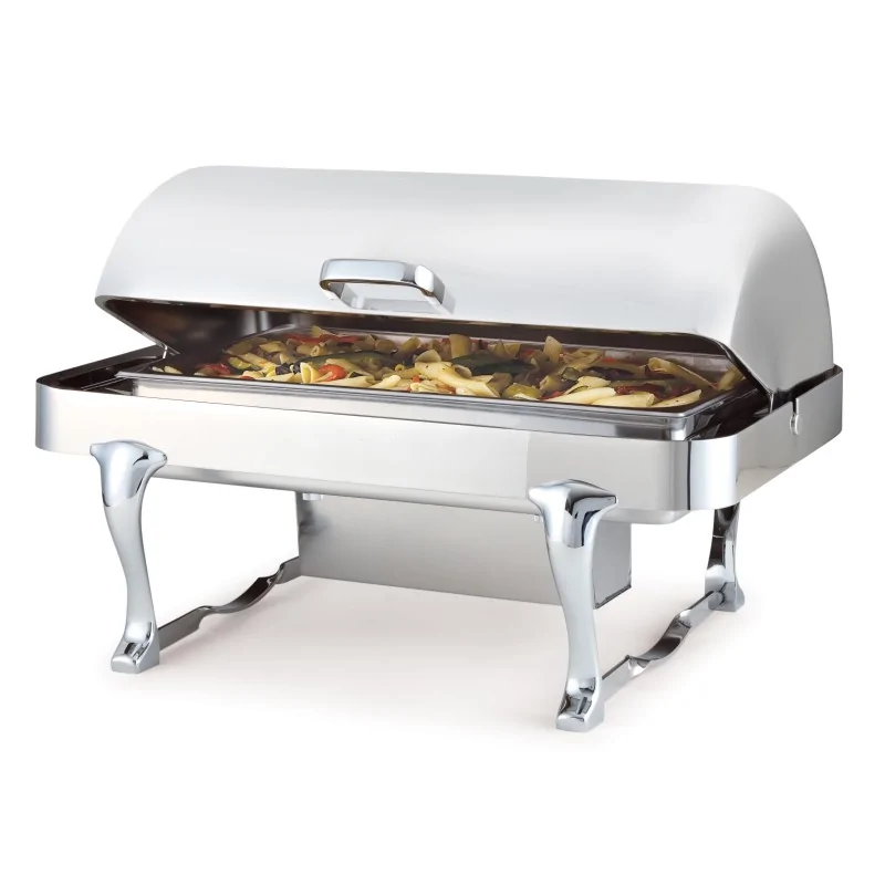 D.W.Haber Millennium Rectangular Rolltop Chafer L 26 1/2" W 19" H 19 1/2" - 8 Qt - 7.5 L - G/N 1/1 -