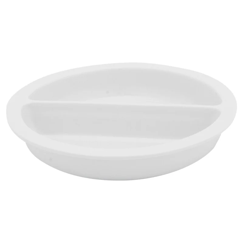 Walco Walco Idol Porcelain - Round Divided Food Pan D 15 3/4" H 2 1/2" - 7 Qt -