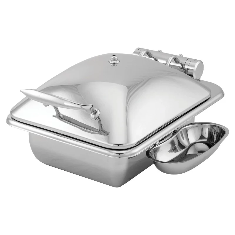 Walco Walco Idol Induction - Hinged Rectangle Chafer Body W/Metal Lid L 21" W 12 3/4" - 6 Qt -