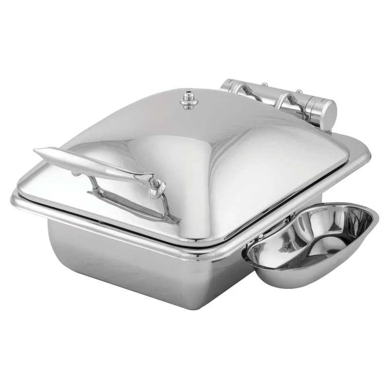 Walco Walco Idol Induction - Hinged Rectangle Chafer Body W/Metal Lid L 18 1/2" W 13 1/2" H 10 1/4" - 4 Qt -