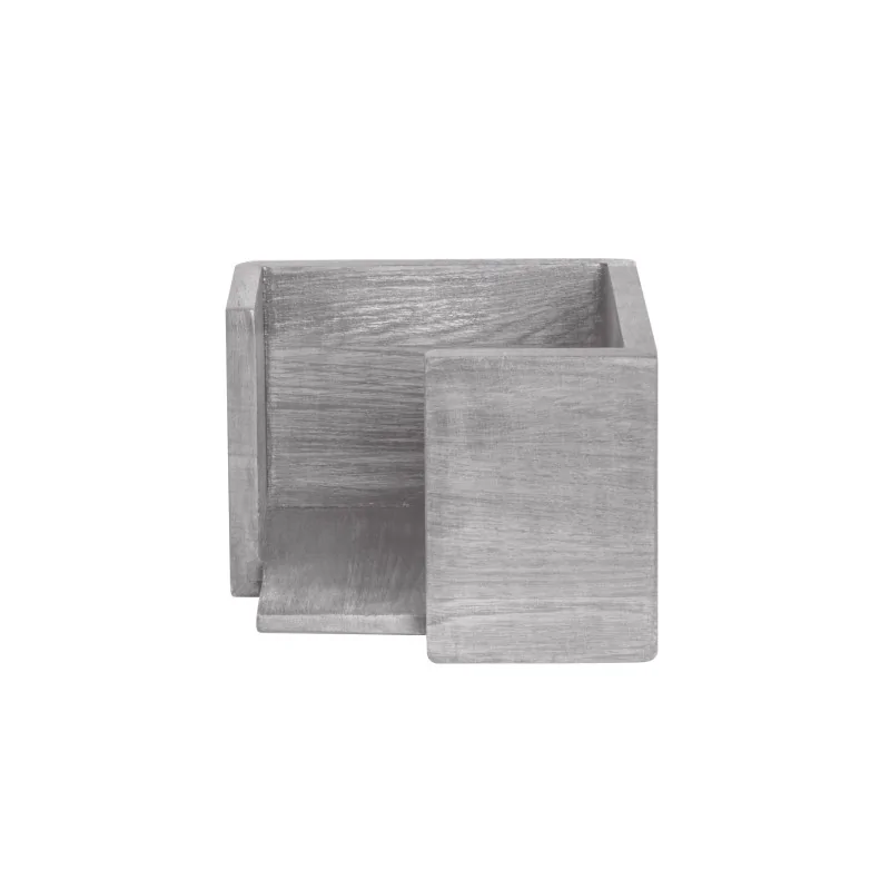 D.W.Haber Fusion Buffet Grey Wash Teak Square Napkin Holder L W 5 3/4" H 4"