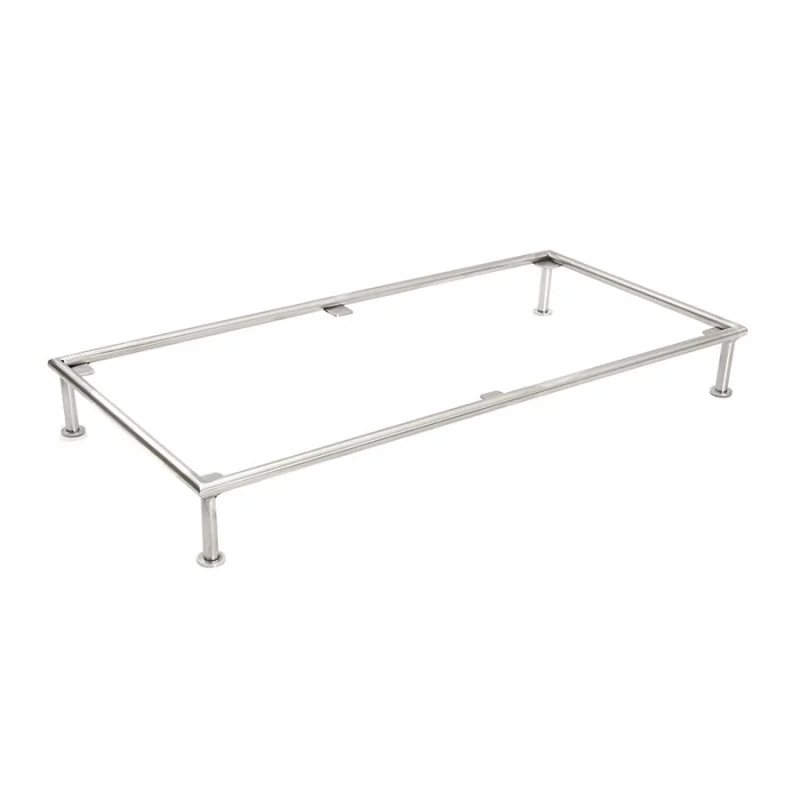 D.W.Haber Polished Stainless Steel Riser Rectangular Frame L 24" W 11" H 3"