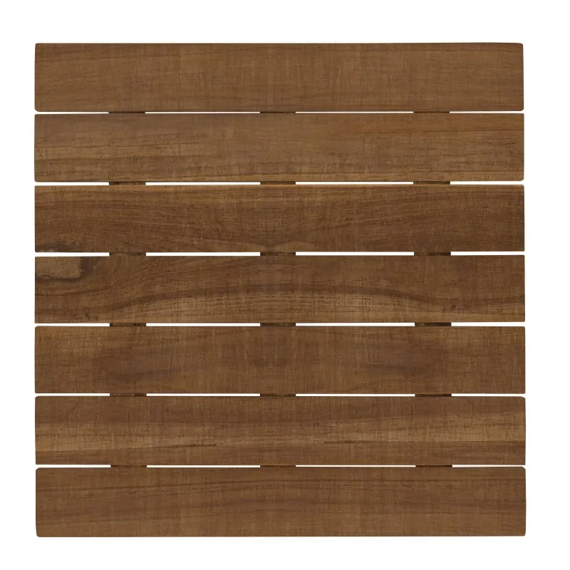 D.W.Haber Natural Teak Wood Square Tile L W 12"