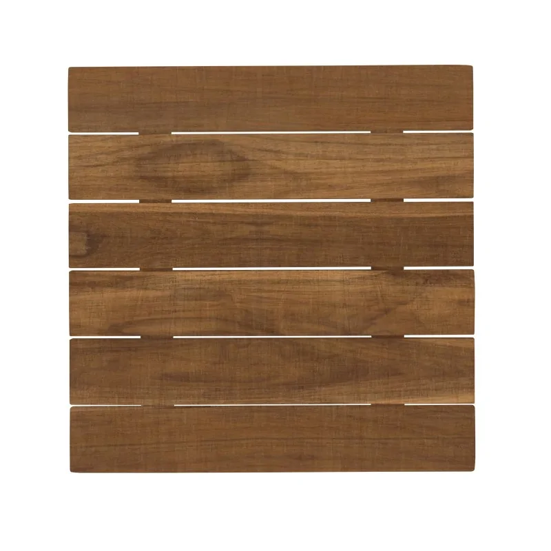 D.W.Haber Natural Teak Wood Square Tile L W 11"